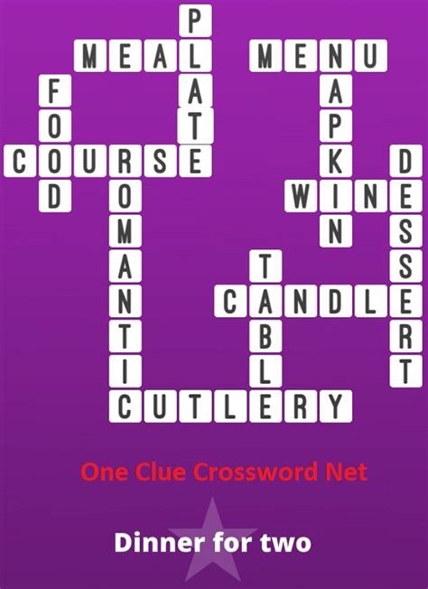 dinner crossword clue